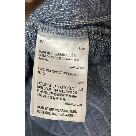Epic Threads Denim Chambray Popover Dress, Blue, Stripes, Pockets Summer Size M - Picture 5 of 5